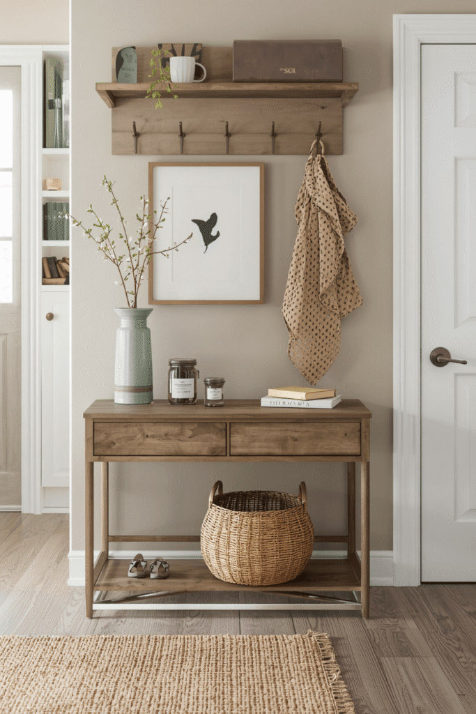 Small Console Tables for Entryway Layouts with No Closet