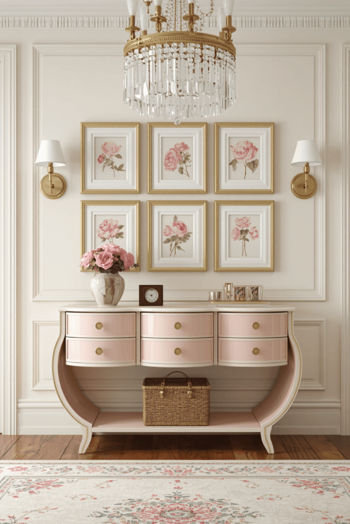 Small Console Tables with Storage Drawers, Shelves, and Baskets