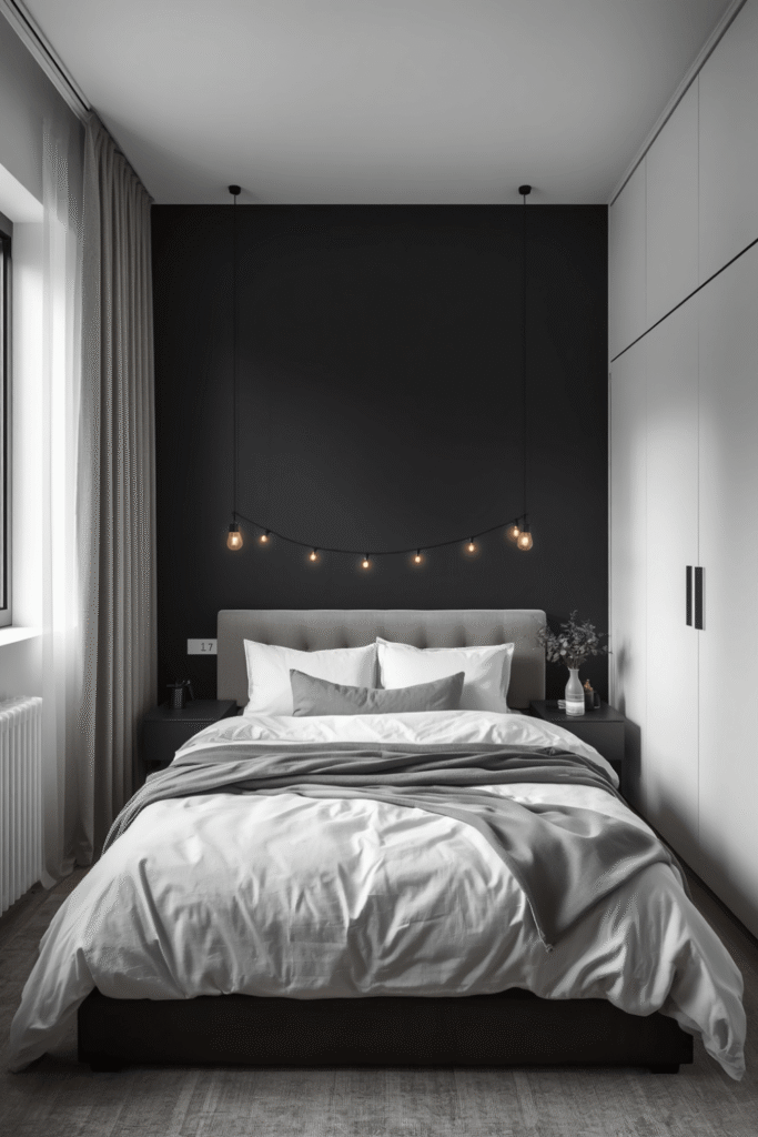 5. Black accent wall