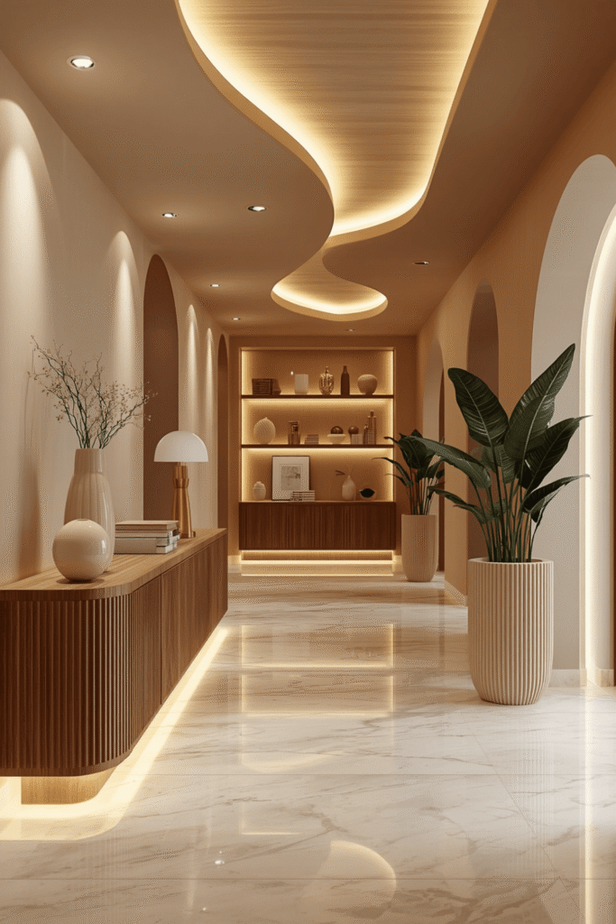 2. Curved Ceiling Design