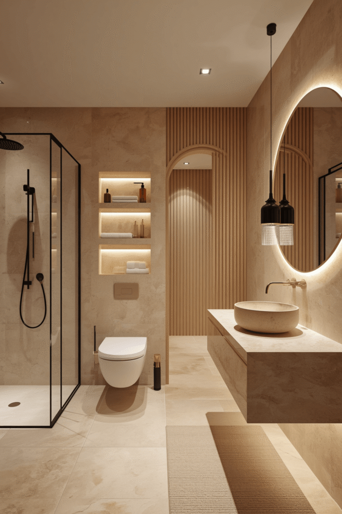 4. Japandi Bathroom Style