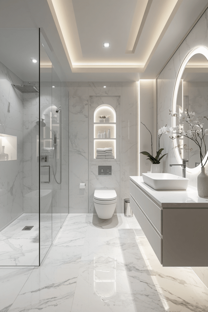 5. Elegant Walk In Shower Details