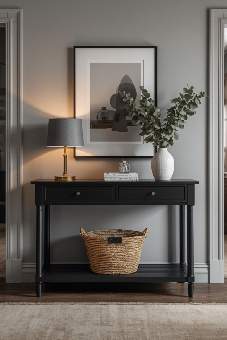 Black Entryway Table Decor Ideas