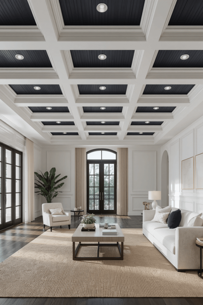 4. Navy Blue Ceiling