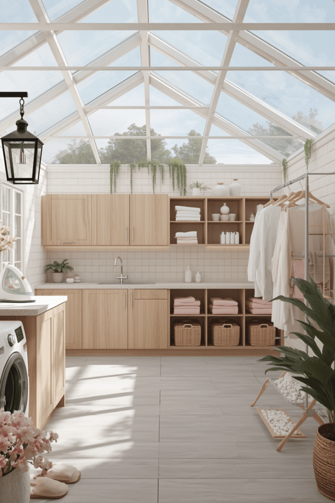5. Laundry Room Hanging Rack