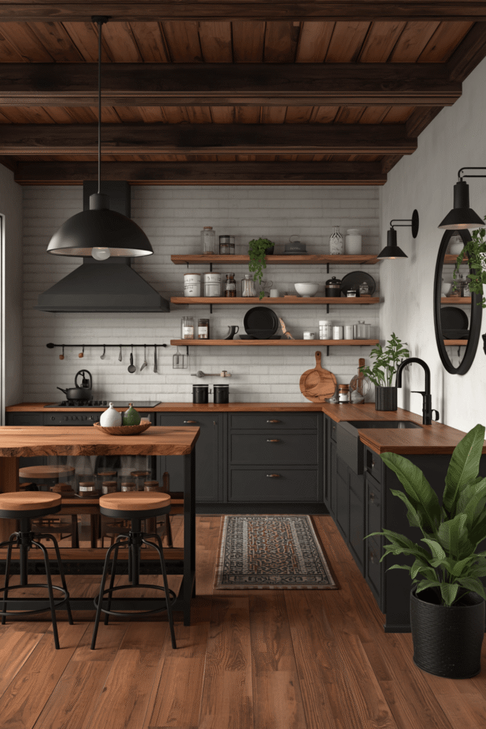 7. Wood Slat Kitchen Design