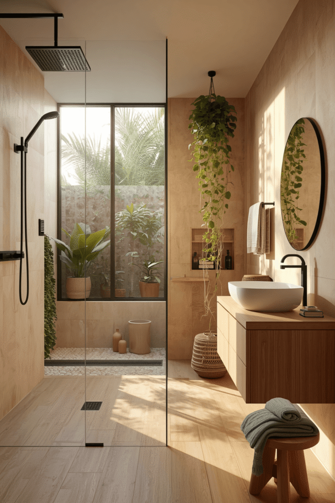 Black Shower Fixtures for Bold Contrast