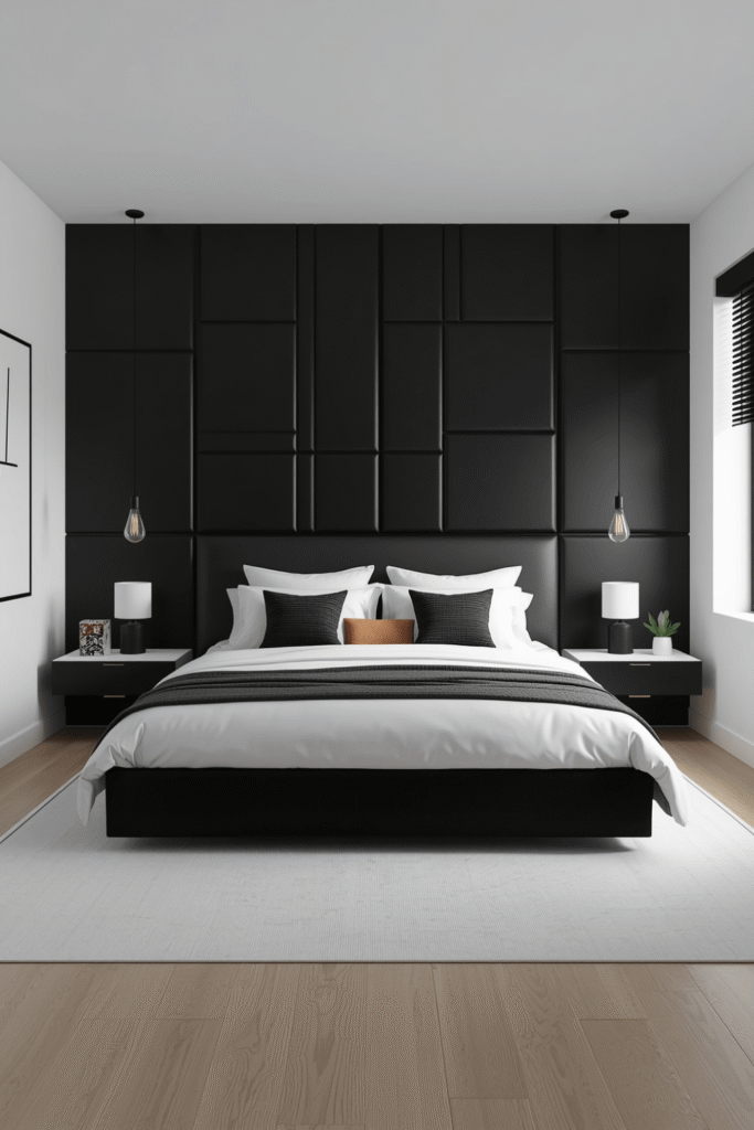Black and Gray Bedroom for a Softer Take