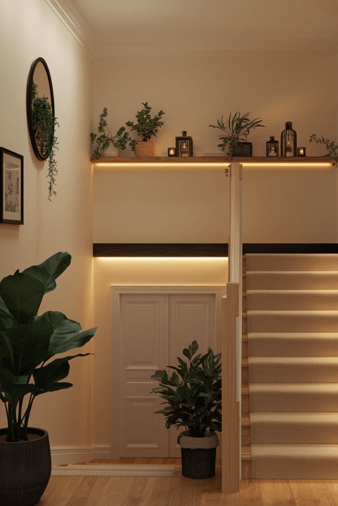 Botanical Staircase Decor for a Calmer Feel