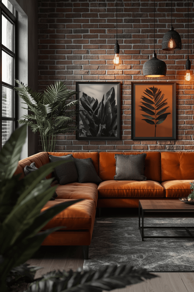 Leather Sofa Living Room Should Your Orange Sofa Be Leather