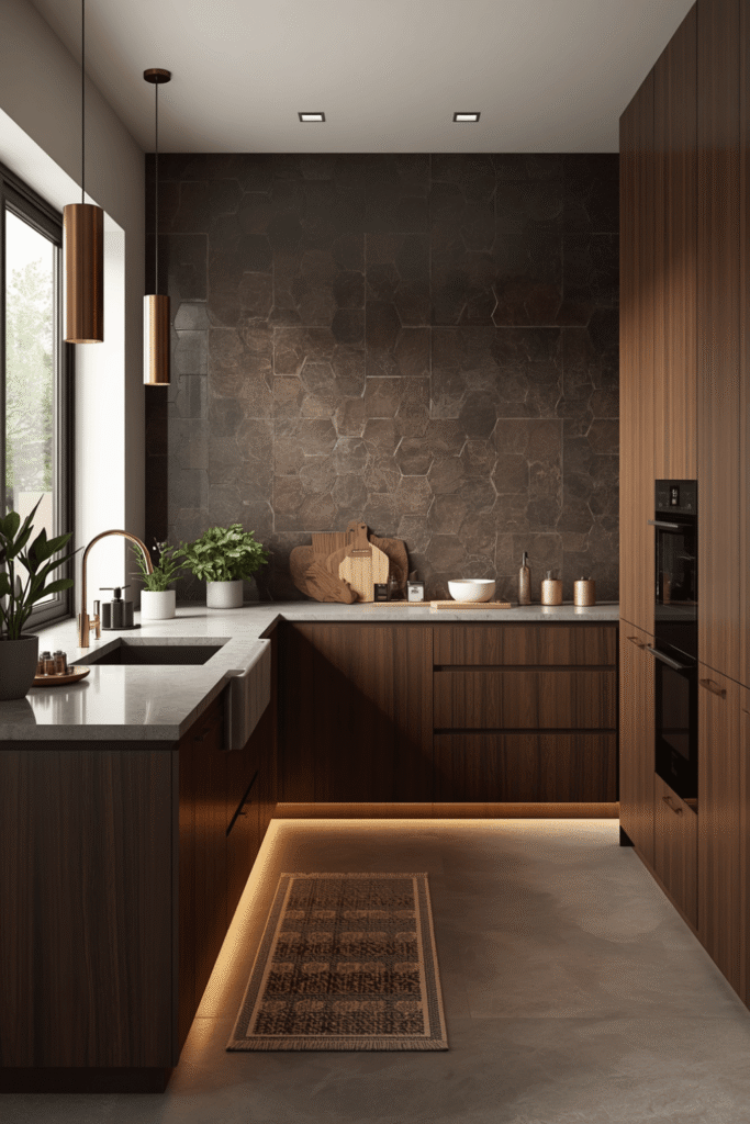 Natural Stone Backsplash for an Earthier Feel