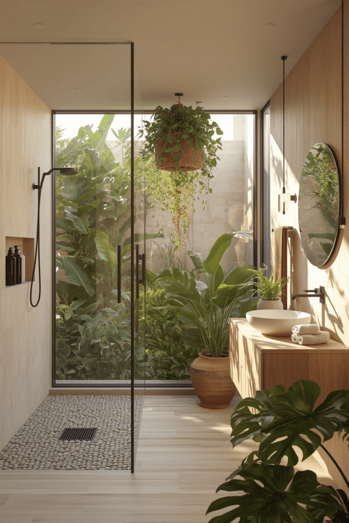 Natural Stone Bathroom Elements for Texture and Depth