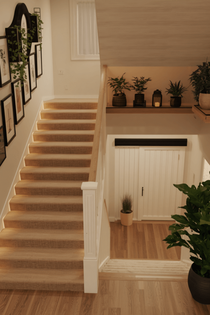 Warm Staircase Lighting for an Inviting Feel