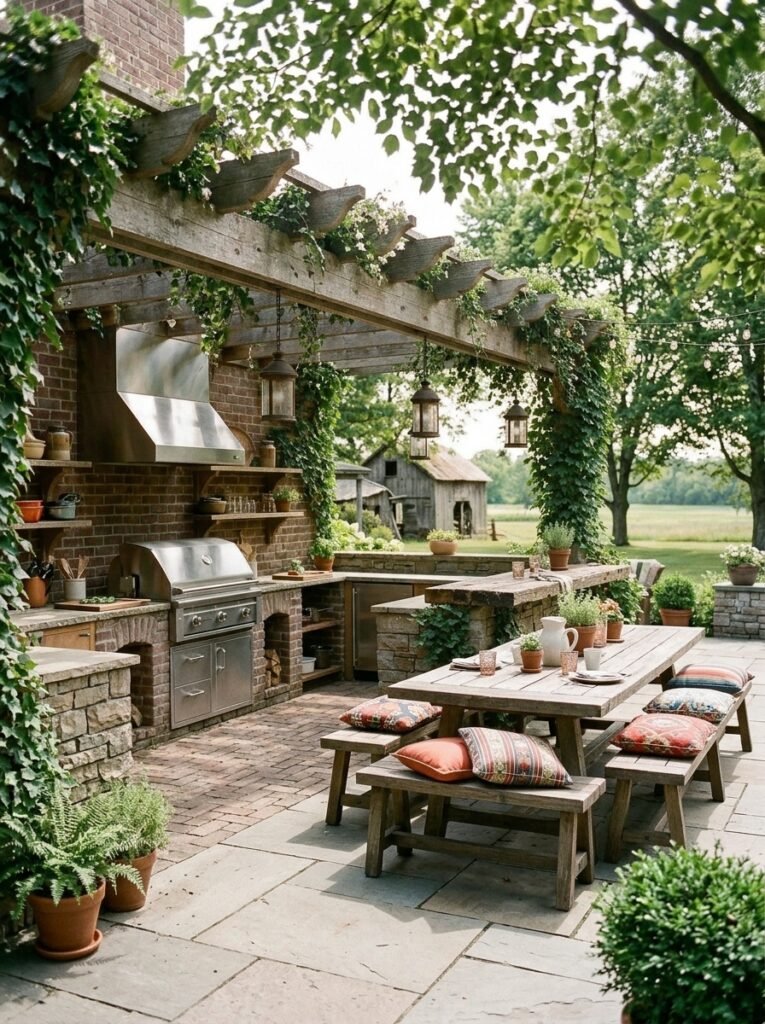 11. Family-Style Outdoor Kitchen Ideas