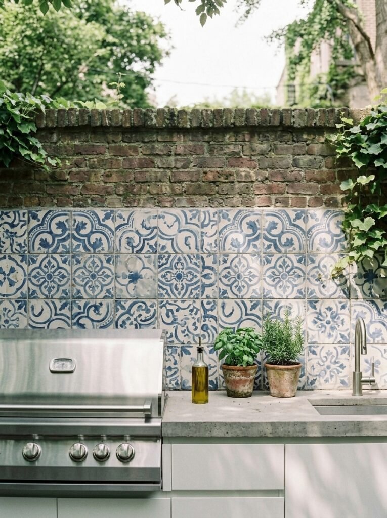 17. Outdoor Kitchen Backsplash