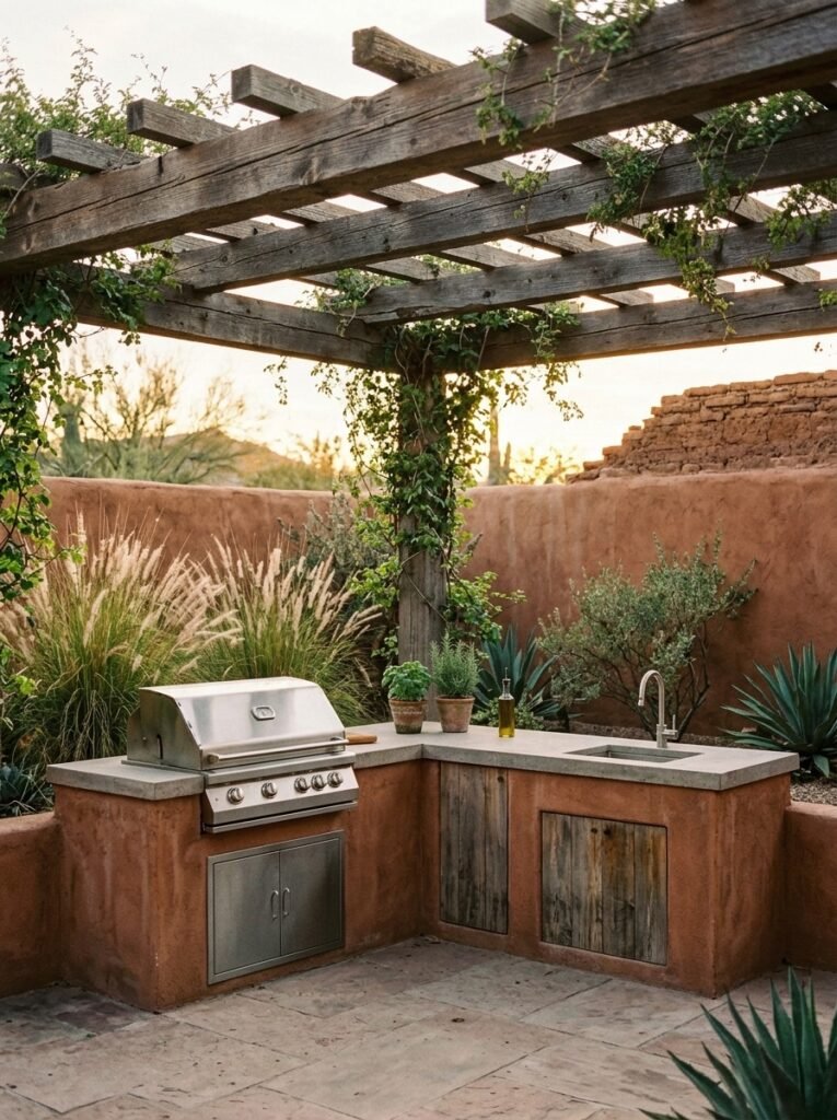 18. Corner Stunning Outdoor Kitchen Ideas
