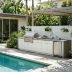 2. Modern Poolside Kitchen