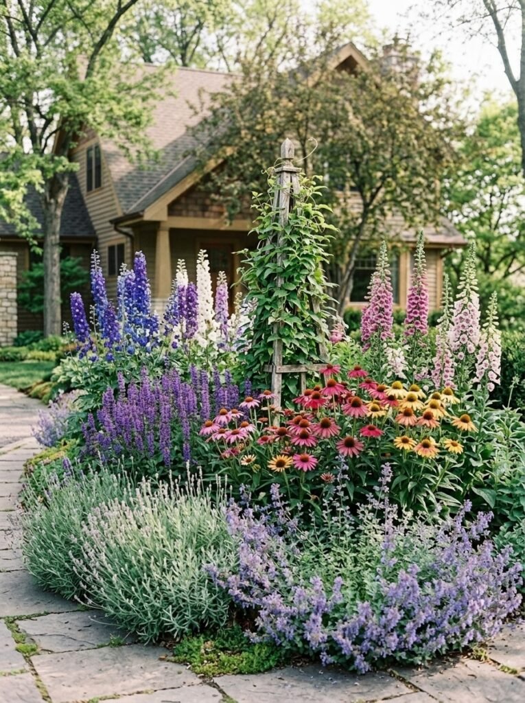 20. A Colonial s Round Flowerbed