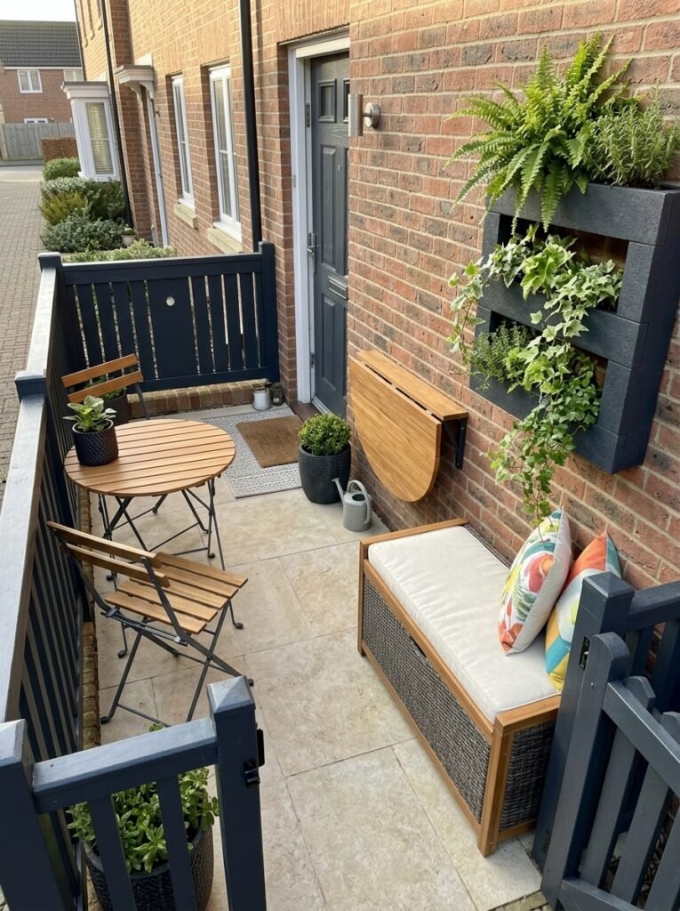 25. Style a Small Front Patio With Space-Saving Furniture