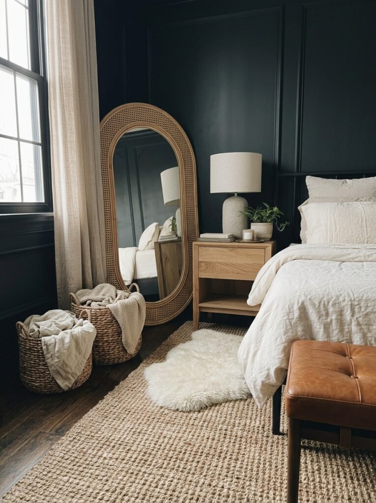 26. Moody Wallpaper Ideas for Dark Black Bedrooms