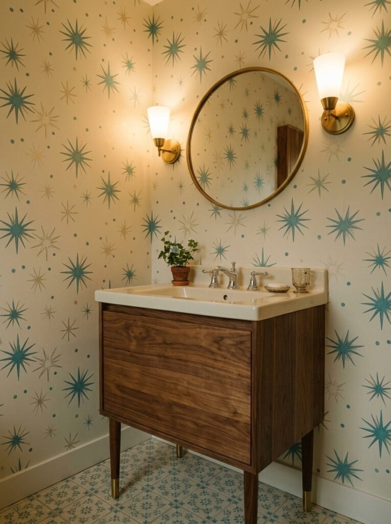 30. Hang Vintage-Inspired Wallpaper
