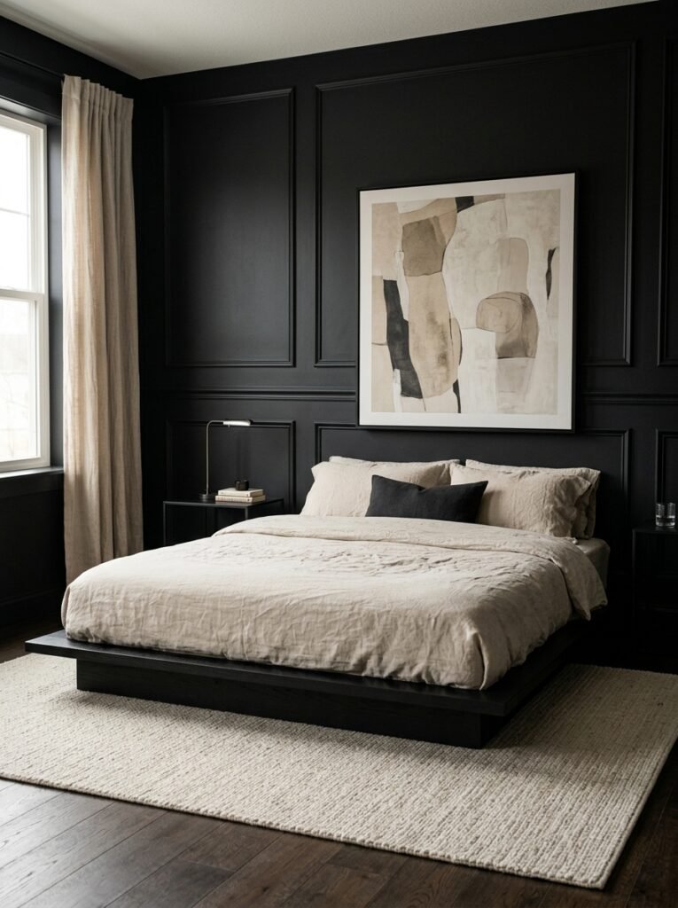 32. Black Platforms and Low Beds for Modern Simplicity