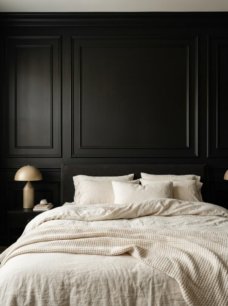 38. Black Paneling and Wainscoting for Classic Depth