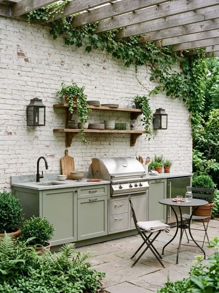 6. One-Wall Outdoor Kitchen