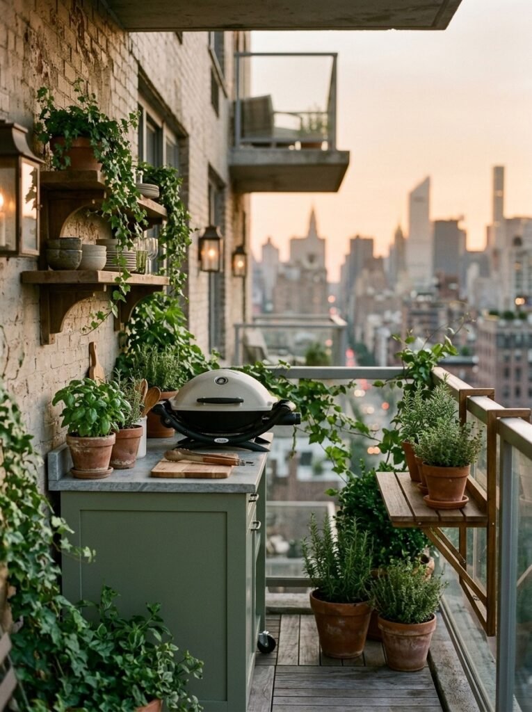 7. Small Balcony Stunning Outdoor Kitchen Ideas 