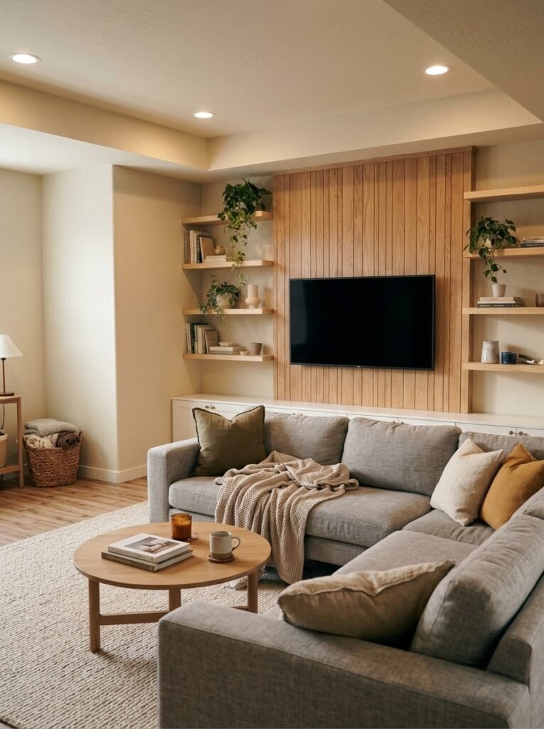 Basement Lounge TV Wall