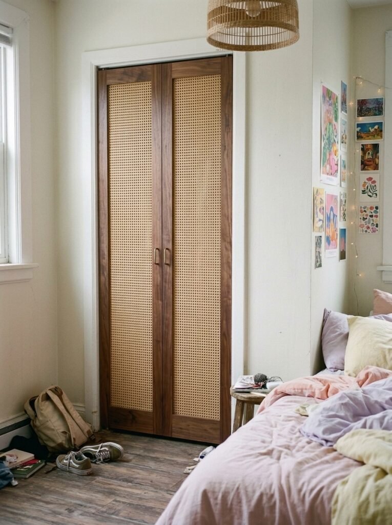 Bifold Cane Closet Doors