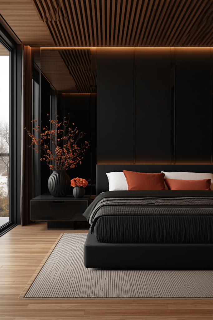 Black Accent Wall Bedroom as Your Dramatic Starting Point