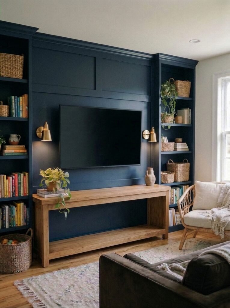 Bookshelf TV Wall