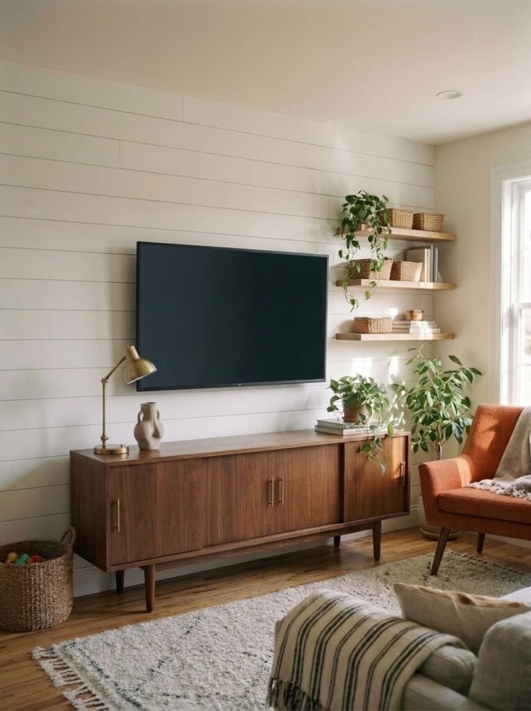Color-Blocked TV Wall