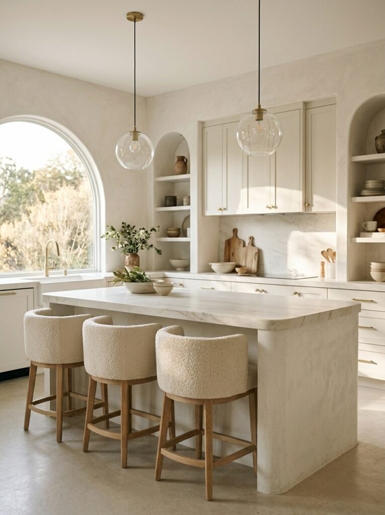 Curved Island Bar Stools