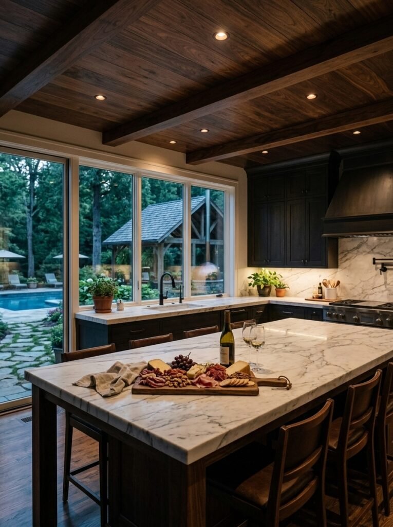 Dark Wood Ceiling