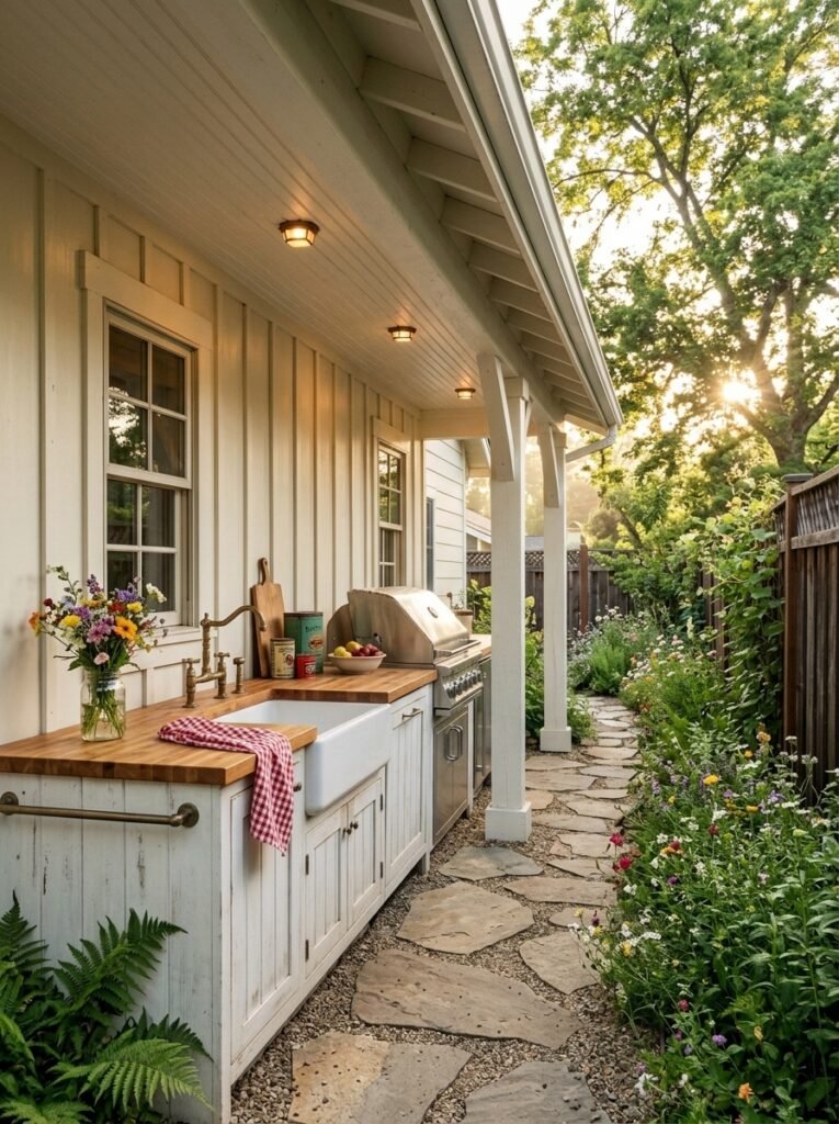 Farmhouse Covered Kitchen