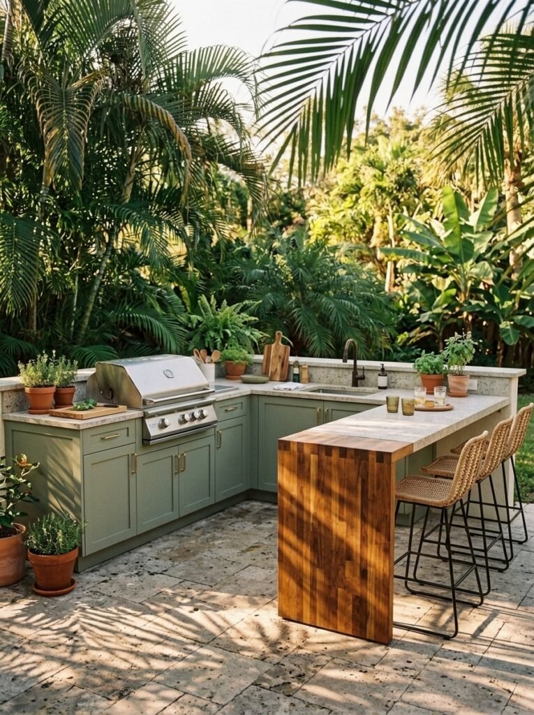 L-Shaped Patio Kitchen