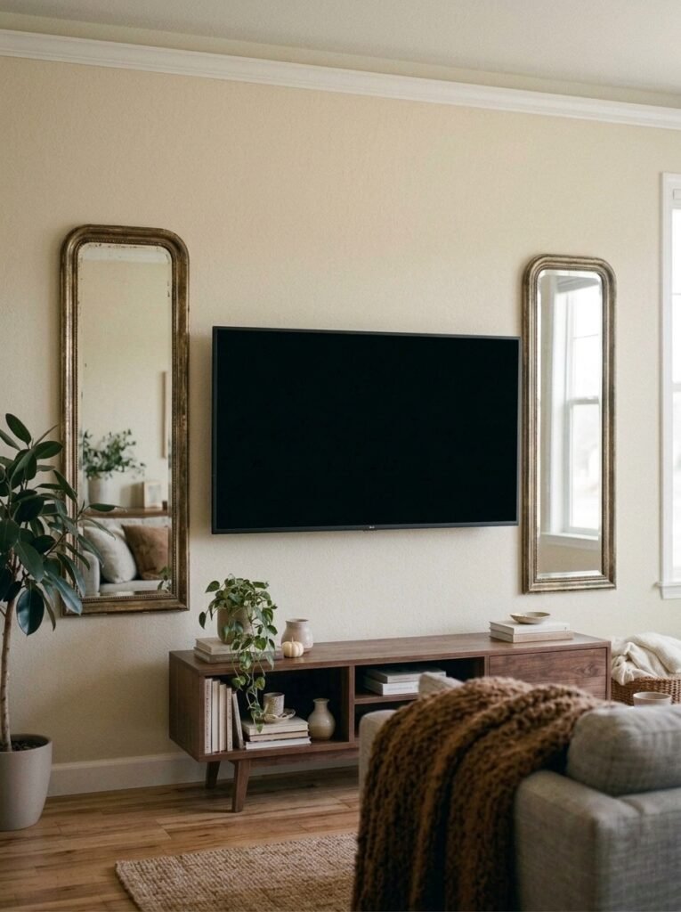 Mirrored TV Wall