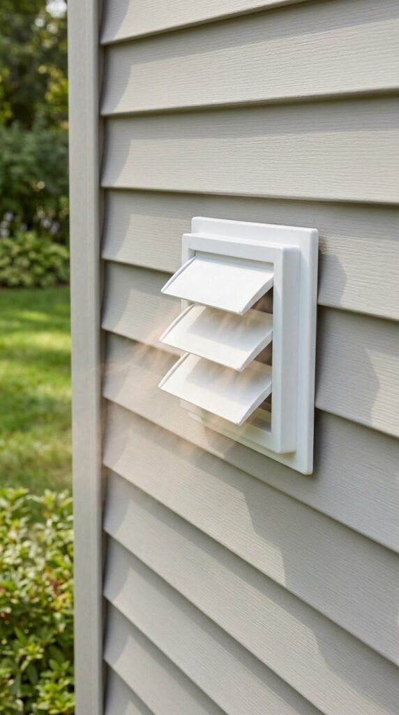 Outside dryer vent flap opening during a test cycle