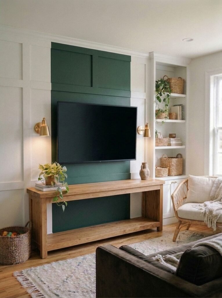TV Wall With Cubbies