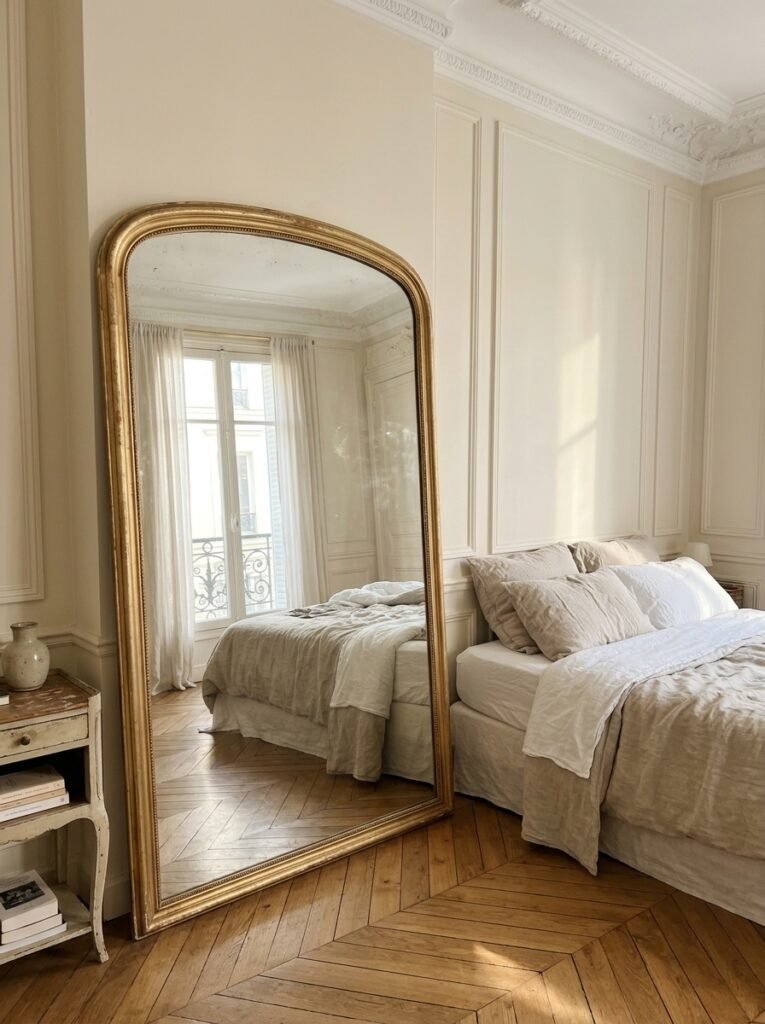Try a Bedroom Floor Mirror