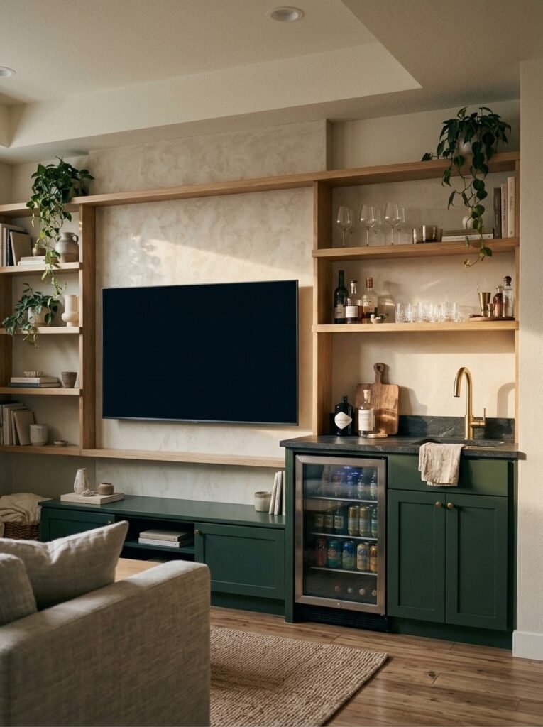 Wet Bar TV Wall