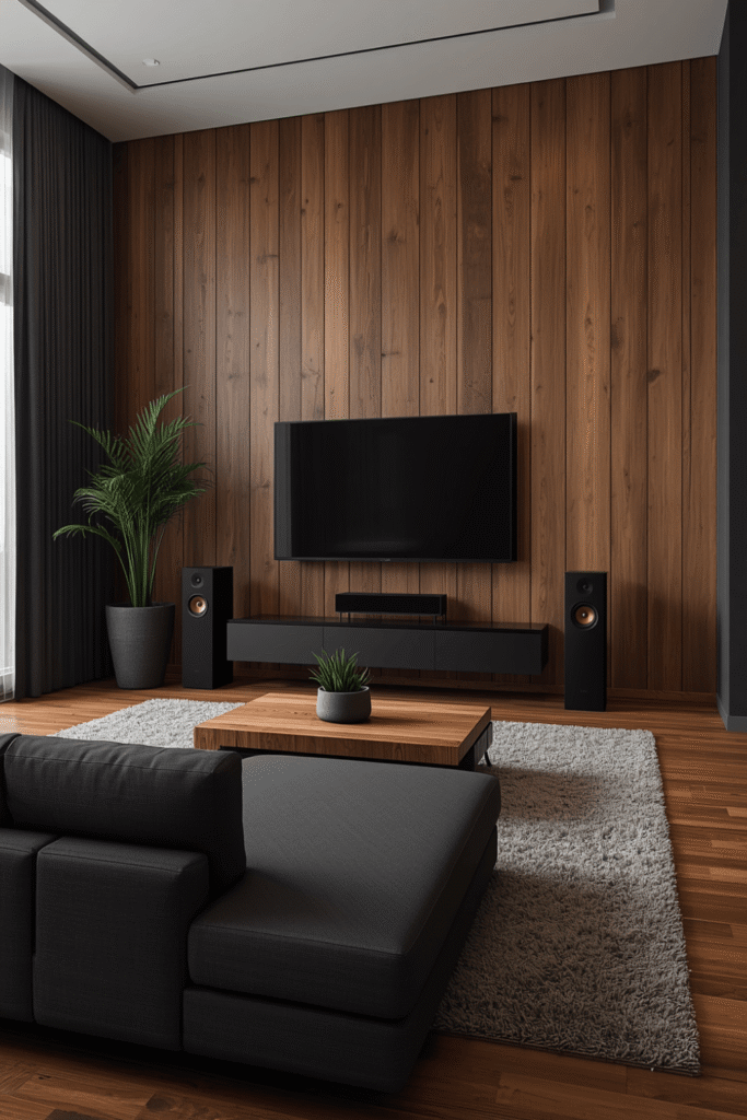 Wood Accent Wall Living Room Ideas Beyond the TV